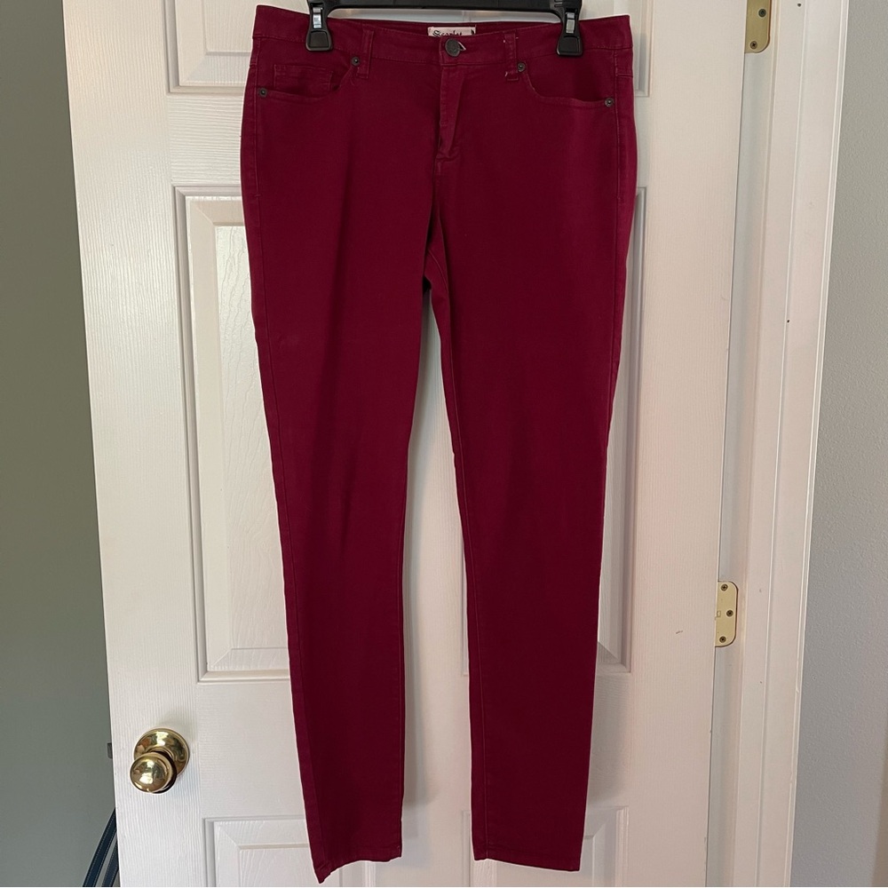 Women’s Burgundy Casual Chino Pant - Size 29 (fit 28) - Straight Leg